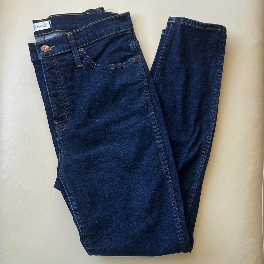 Madewell - Dark Wash Skinny Jeans - Blue Denim